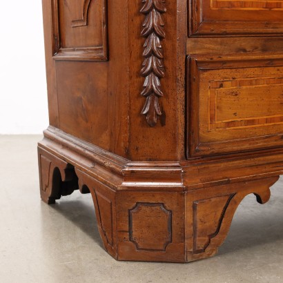 Chest of Drawers, Baroque Chest of Drawers in Walnut