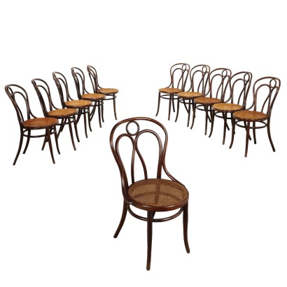 groupe de chaises (type Thonet), groupe de chaises, groupe de chaises en hêtre