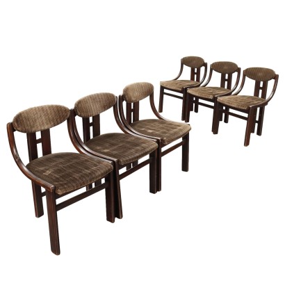 Lot de six chaises vintage des années 60-70