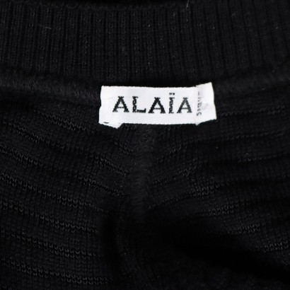 Alaia Abito in Maglia Nero