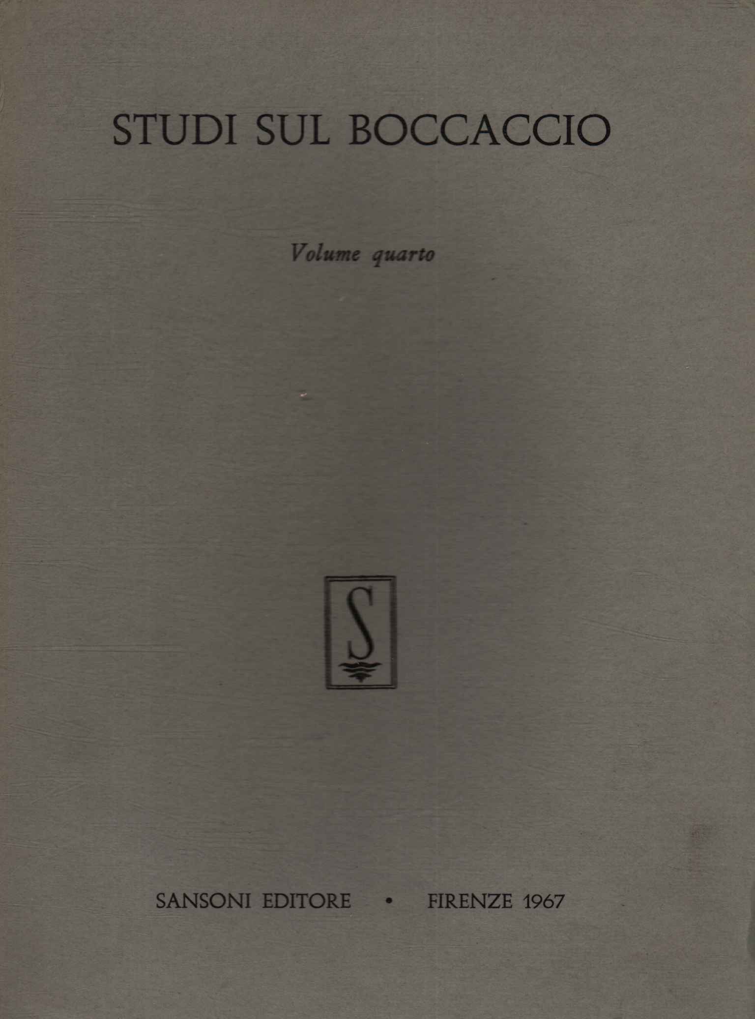 Studi sul Boccaccio (Volume IV)