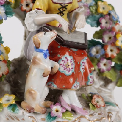 Par de figuras de porcelana, par de figuras de porcelana fabricadas