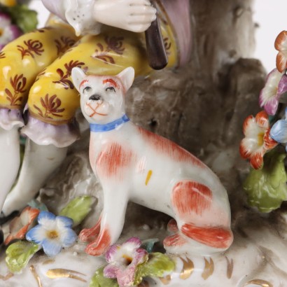 Par de figuras de porcelana, par de figuras de porcelana fabricadas