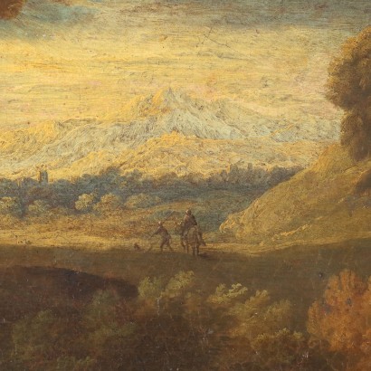 Painting Landscape with Herds, Painting by Pietro Cignaroli, Landscape with Shepherd and Herds, Pietro Cignaroli, Pietro Cignaroli, Pietro Cignaroli, Pietro Cignaroli