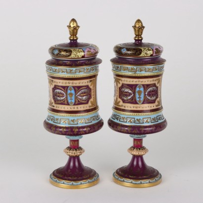 Pair of Potiches with Lid in Po