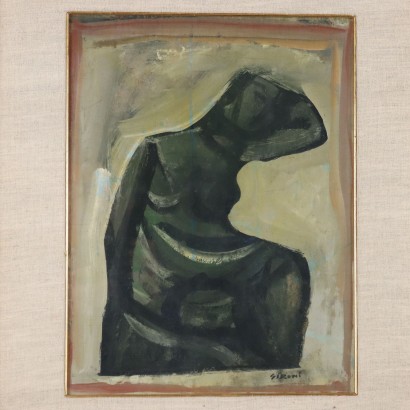 Painting by Mario Sironi,Female figure,Mario Sironi,Mario Sironi,Mario Sironi,Mario Sironi