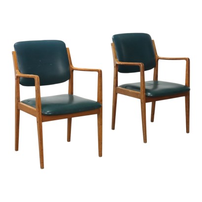 Paire de chaises avec accoudoirs des années 50, Paire de chaises avec accoudoirs des années 50, Paire de chaises avec accoudoirs des années 50, Paire de chaises avec accoudoirs des années 50-