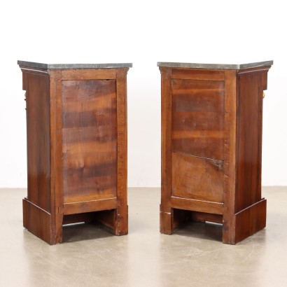 Paar Nachttische, Empire Walnut Nightstands Beginnings 0apostroph