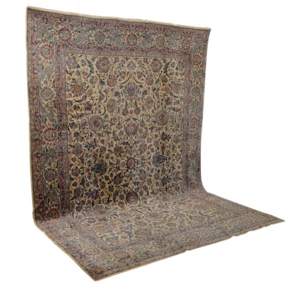 Tapis Ancien Asiatique Coton Laine Noeud Fin 420 x 290 cm