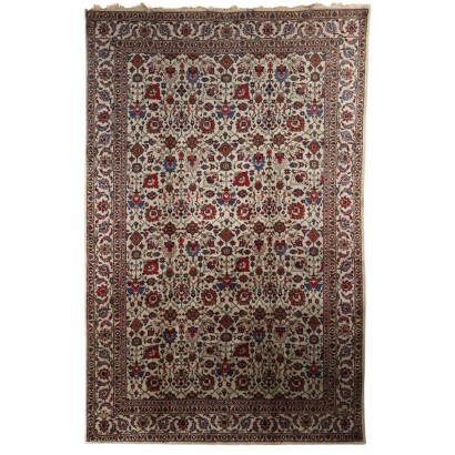 Tapis Ancien Asiatique Coton Laine Noeud Gros 340 x 220 cm