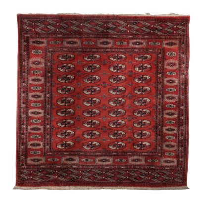 Tapis Bukhara Ancien Coton Noeud Gros Afghanistan 295 x 295 cm