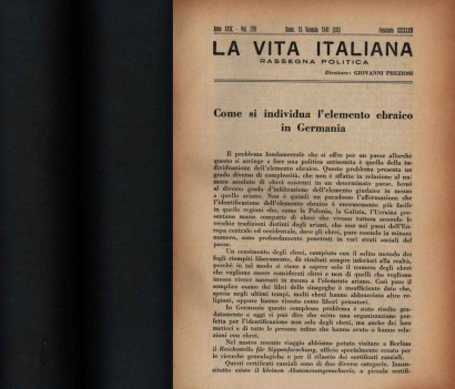 La Vita Italiana 1941. Annata completa 12 fascicoli in due volumi