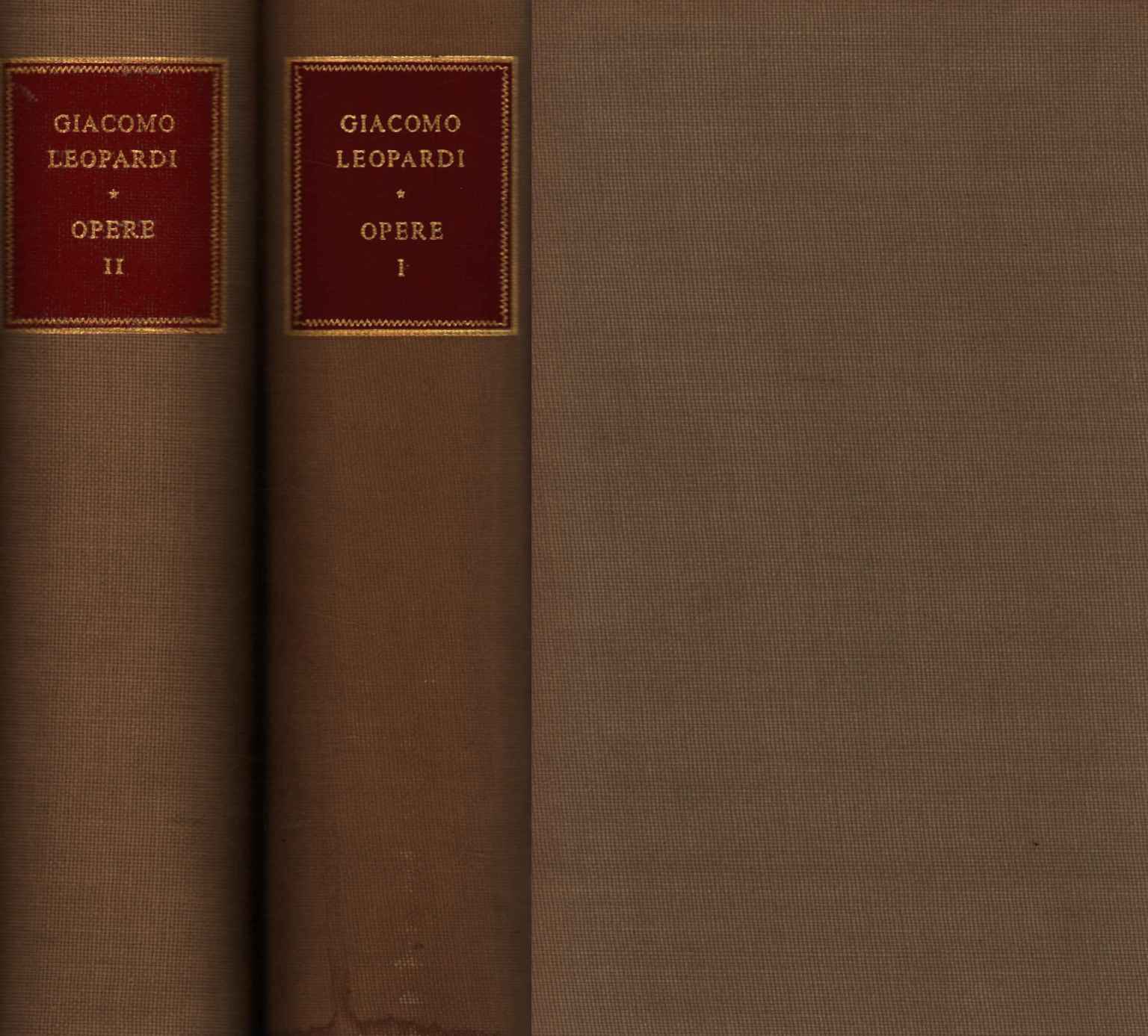 Giacomo Leopardi. Œuvres (2 volumes)