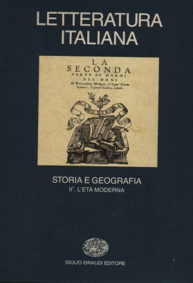 Letteratura italiana. Storia e geografia (Volume II)