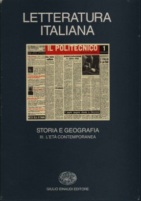 Letteratura italiana. Storia e geografia (Volume III)