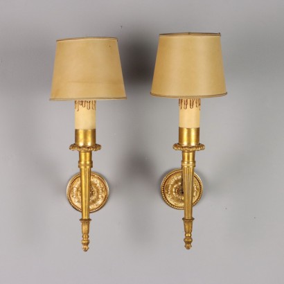 Antique Wall Lamps Neoclassical Style Bronze Italy XIX Century