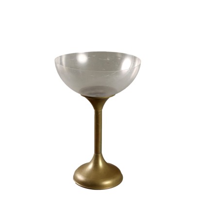Vintage Champagnerkühler Messing Plexiglas Europa der 70er Jahre