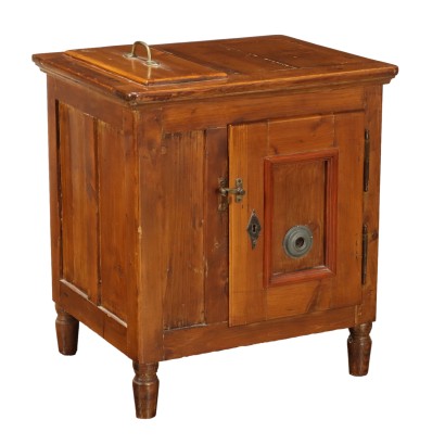 Antique Icebox Cabinet Fir Italy Late XIX Century