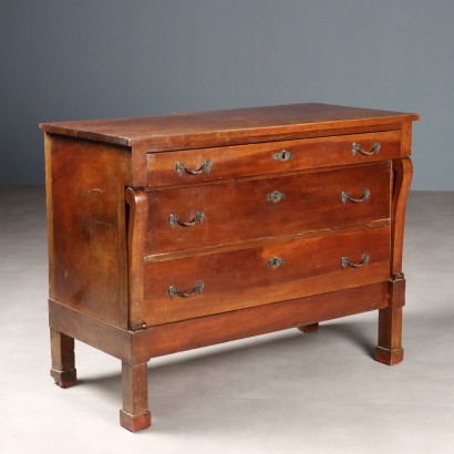 Antique Chest of Drawers Restoration Walnut 3 Drawers XIX Century