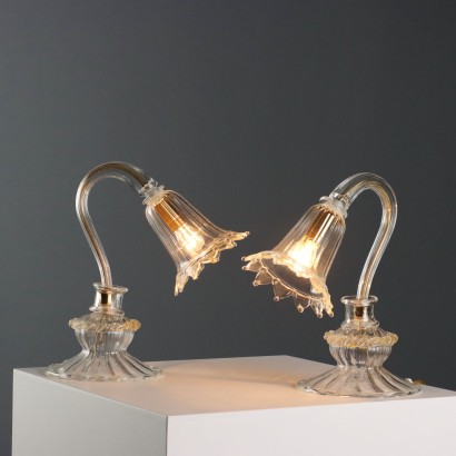 Antique Venetian Abat Jours Murano Glass Italy XX Century
