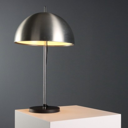 Vintage Table Lamp Design Aluminium Metal Italy 1960s
