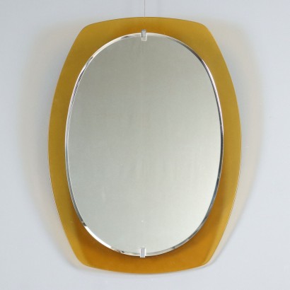 Vintage Mirror Design Glass Frame Italy 1960s