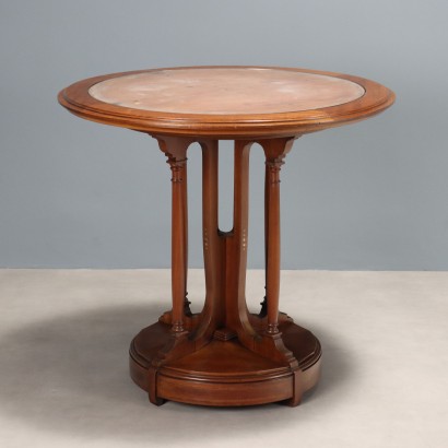 Antique Side Table Art Deco Mahogany Italy XX Century