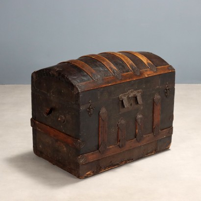 Antique Eclectic Case Poplar Silver Fir Metal Italy XX Century