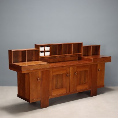 Vintage Cupboard Design Silvio Coppola for Bernini Walnut Veneer