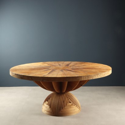 Poltronova Table La Rosa dei Venti Design Mario Ceroli Italy 1970s