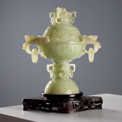 Antique Incense Burner Hard Stone Decorations China XX Century