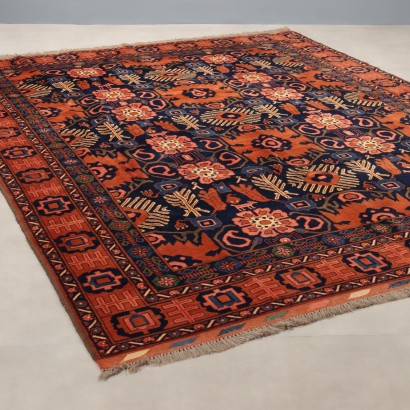 Antique Peshawar Carpet Wool Heavy Knot Handmade 126 x 98 In