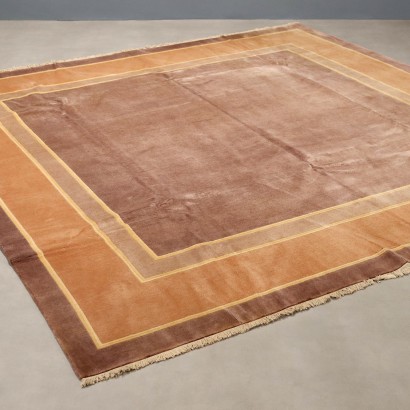 Antique Peking Carpet Cotton Wool Heavy Knot 96 x 96 In