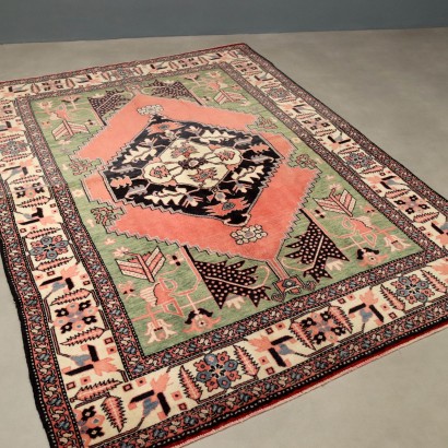 Antique Asian Carpet Cotton Wool Thin Knot 72 x 54 In