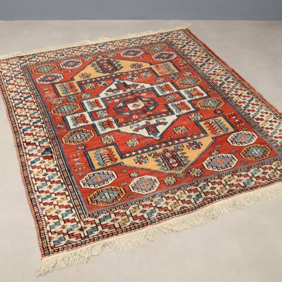 Antique Ciammakale Carpet Wool Thin Knot Handmade 69 x 59 In