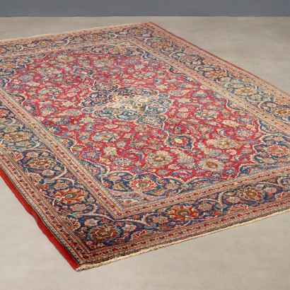 Antique Asian Carpet Cotton Extra-Thin Knot 79 x 51 In