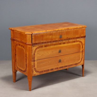 Antique Chest of Drawers Neoclassical Pinewood Maple XVIII Century