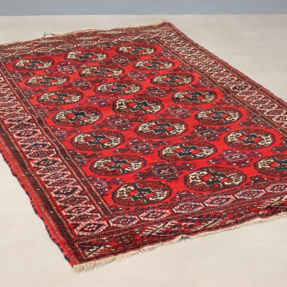 Antique Bukhara Carpet Wool Thin Knot Handmade 69 x 43 In