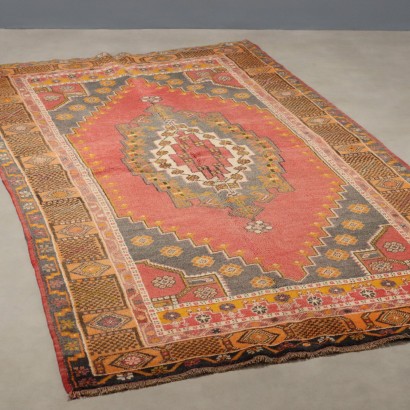 Antique Yahyaly Carpet Cotton Wool Heavy Knot 91 x 51 In