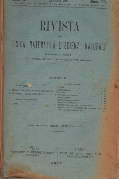 Rivista di fisica, matematica e scienze naturali