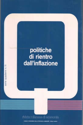 Politiche di rientro dall'inflazione