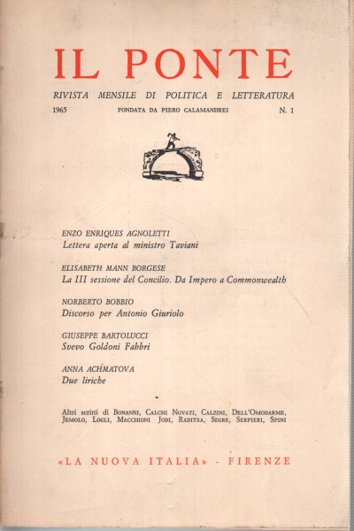 Il Ponte, anno XXI, 1965 (8 fascicoli)