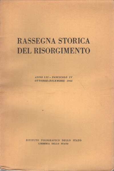 Historical review of the Risorgimento year LII fasci, AA.VV.