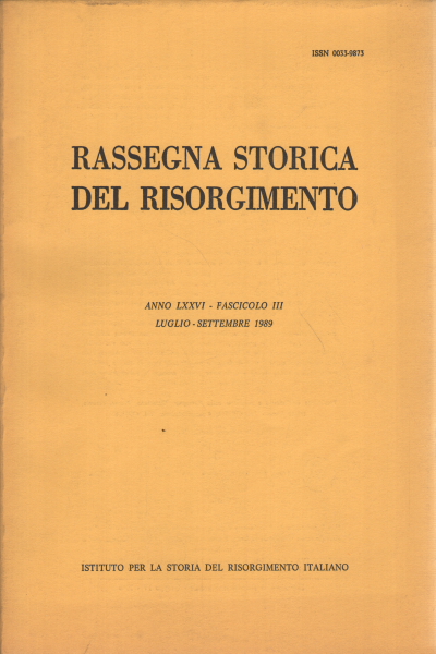 Rassegna storica del Risorgimento anno LXII fasc, AA.VV.