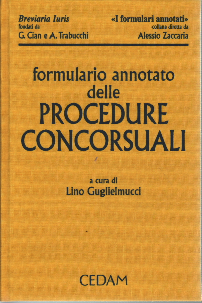 Le formulaire de relevé de la procédure de faillite, de Linge de Guglielmucci