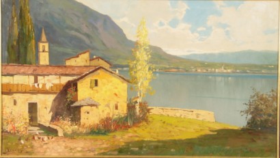 Paesaggio sul lago di como