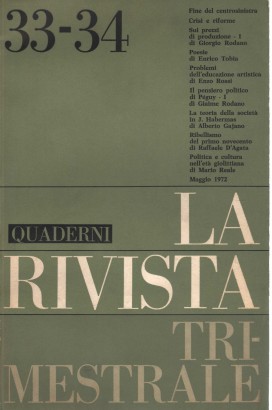 Quaderno della rivista trimestrale n. 33-34