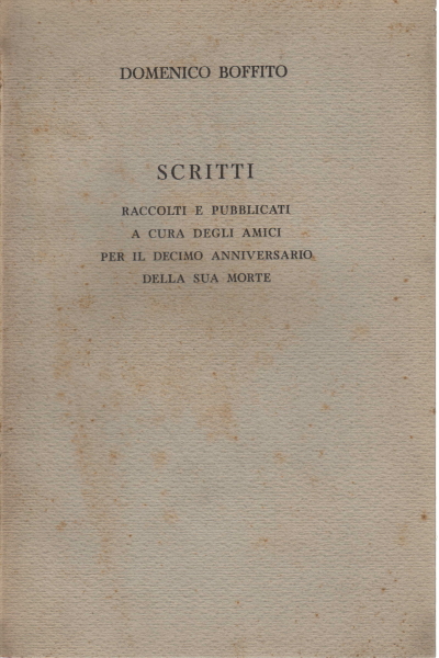 Schriften, Domenico Boffito