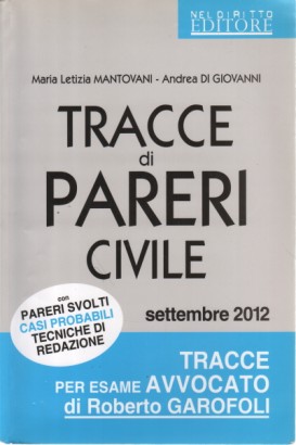 Tracce di pareri civile (Settembre 2012)