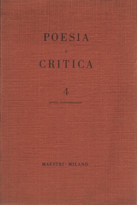 Poesia e critica 4